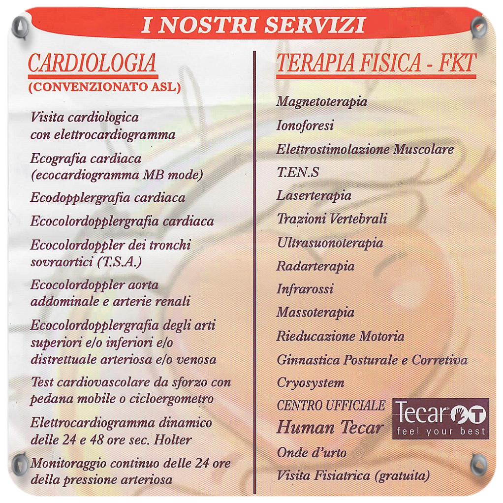 Servizi centro diagnostico